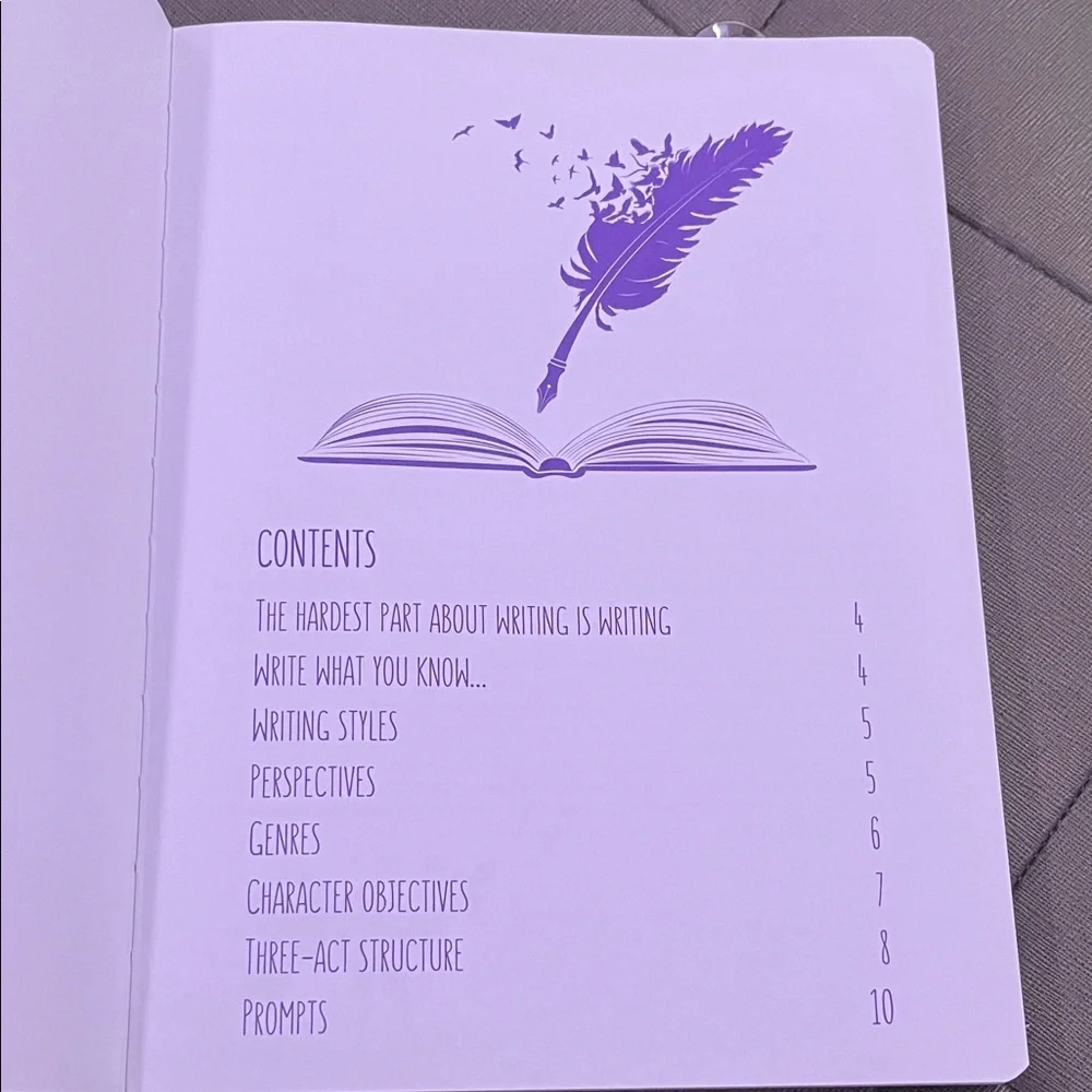 Purple and Pink Writing Journal